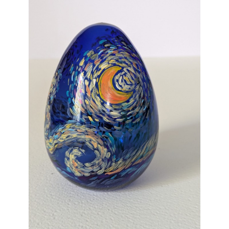 UOVO DI PASQUA IN VETRO NOTTE STELLATA