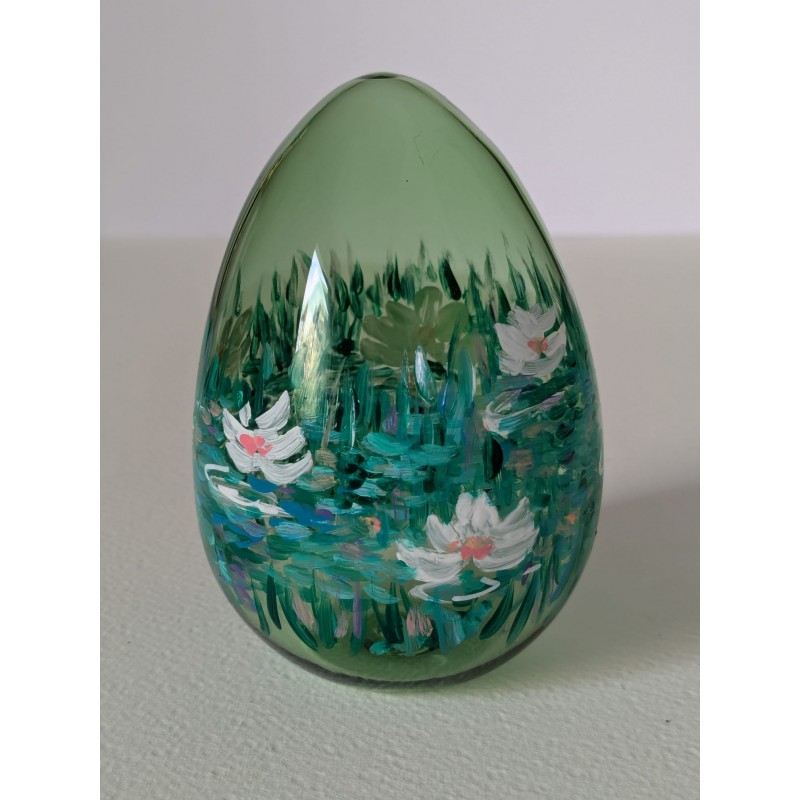 UOVO DI PASQUA IN VETRO NINFEE
