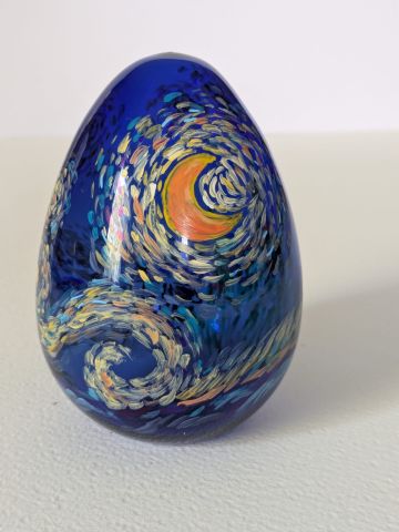 UOVO DI PASQUA IN VETRO NOTTE STELLATA