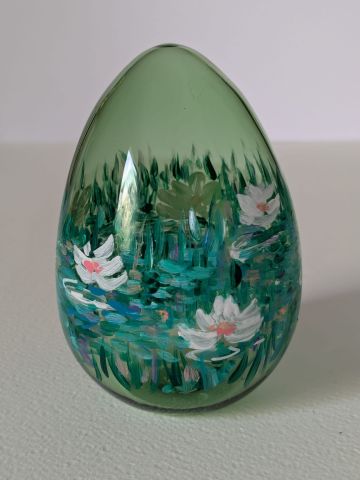 UOVO DI PASQUA IN VETRO NINFEE