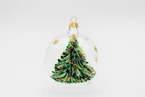 PALLINA DI NATALE IN VETRO SOFFIATO DIPINTA A MANO - Albero di Natale