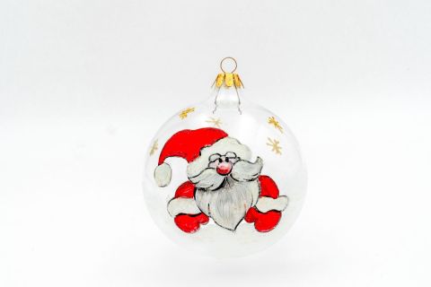 PALLINA DI NATALE IN VETRO SOFFIATO DIPINTA A MANO - Babbo Natale