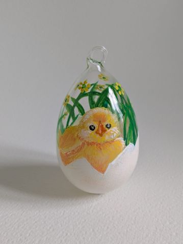 UOVO DA APPENDERE DECORAZIONE PULCINO
