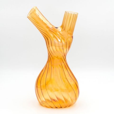 VASO TRONCO IN VETRO SOFFIATO 2 BOCCHE