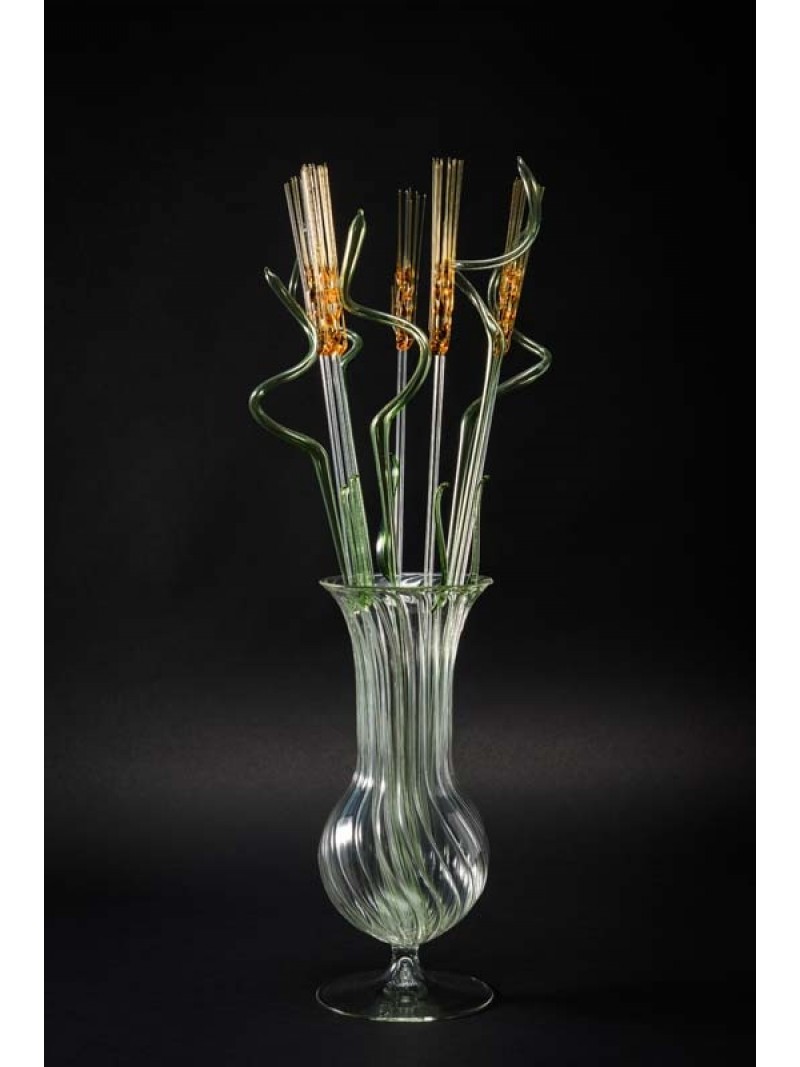 PALL VASE WITH 5 EARS AND 5 BRANCHES