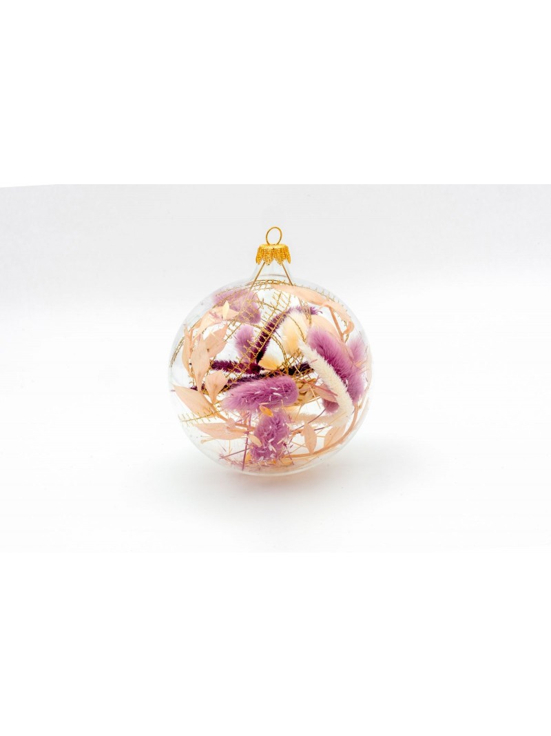 CHRISTMAS BALL WITH DRIED FLOWERS - Violet