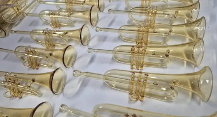 Golden glass goblets