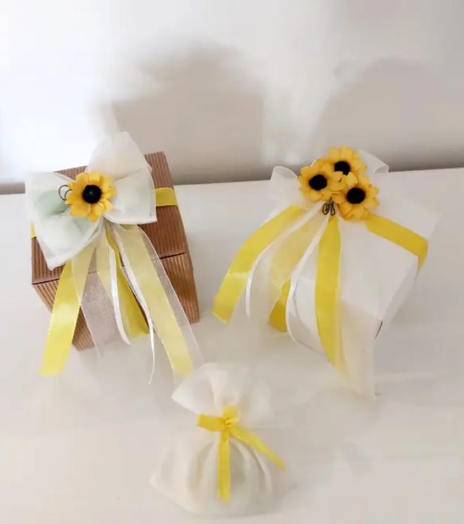 Bomboniere con girasoli